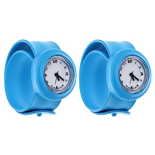 UKCOCO Modeuhr 2 stücke Lustige Kinder Quarzuhr Kreative Pat Watch Kreative Slap Armbanduhr von UKCOCO