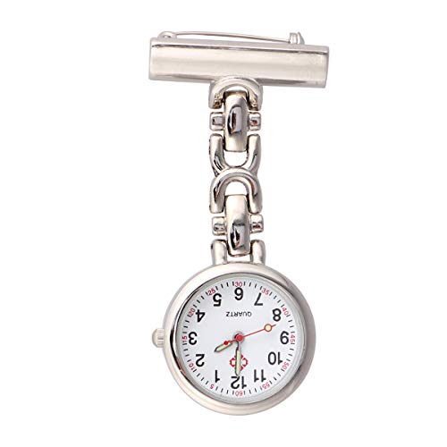 Pflegeuhr Modeuhr Chic Watch Brosche mit Pin Clip Pocket Hanging Watch Retro Taschenuhr () Uhr von UKCOCO