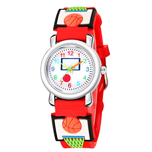 1stk Quartz Uhr Kid Digitaluhr Grüne Armbanduhr Kinder Armbanduhr Entzückende Uhr Kleinkind-Armbanduhr Cartoon-Uhr Basketball Uhr Kinder Digitaluhr Student Junge Quarzuhren von UKCOCO