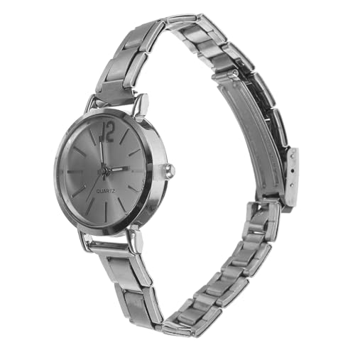 UKCOCO Ultra-dünne Damen Quarz Uhr Mit Mesh-Armband Elegante Armbanduhr Für Modebewusste Frauen Für Alltag Und Besondere Anlässe Silberfarben Und Stilvoll von UKCOCO