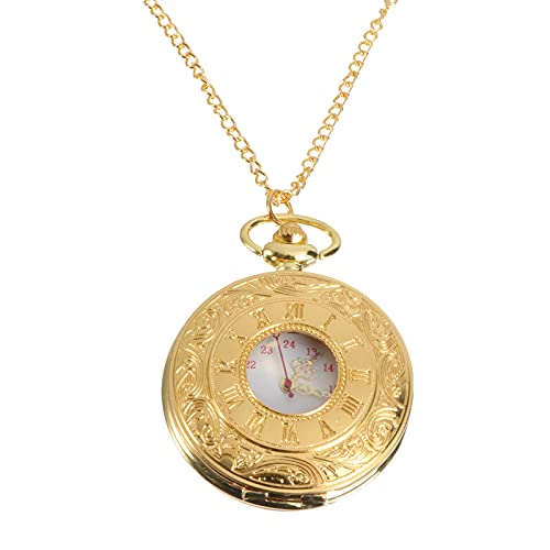UKCOCO Retro Stil Taschenuhr Vintage Rundquarz Uhr Mit Kette Gold Für Und Damen Für Alltag Partys Und von UKCOCO