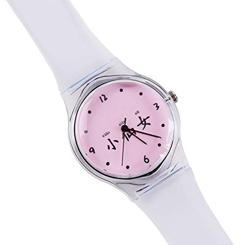 UKCOCO Modische Quarzuhr Armbanduhr Frauen Quarzuhr Transparente Uhr Quarzuhr Für Damen Fräulein Perlmutt Bilden von UKCOCO