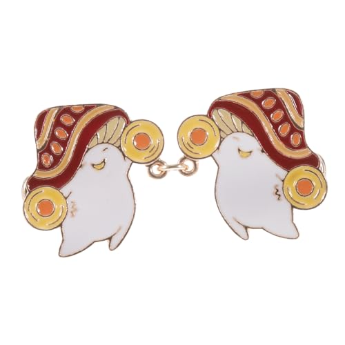 UKCOCO Mushroom Brooch Pin Cartoon Collar Clip für Damen Süßer Reverskragen Schmuck Modischer Cardigan Clip Vielseitiger Anstecker für Pullover Schals und Kleider Handgefertigte Emaille von UKCOCO