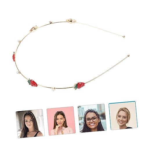 UKCOCO Niedliches Erdbeer Haarband Damen Haarschmuck Party Kopfbedeckung Dekoratives Stirnband für Alltag und Besondere Anlässe Langlebiges Material Farbecht von UKCOCO