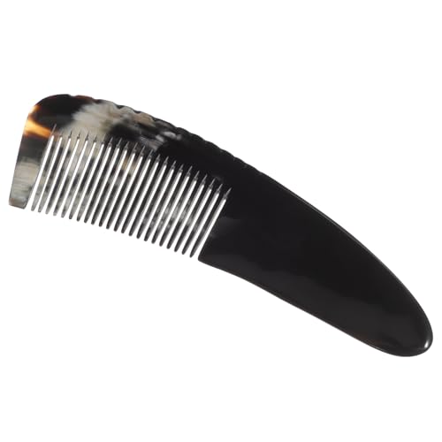 UKCOCO Ox Horn Kamm für Dickes Haar Breitzahniger Massagekamm aus Natürlichem Horn Langlebig und Ergonomisch Entwirrt Stilvoller Haarkamm für Damen und Herren als von UKCOCO