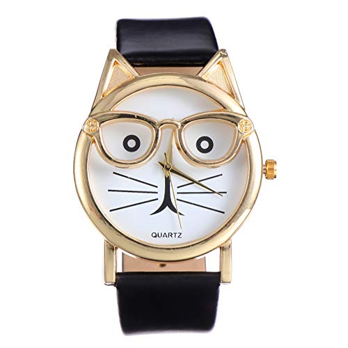 UKCOCO PU-Riemen 1stk Katzenuhr Uhr Kawaii Teens Watch Uhrenarmbänder Für Damen Damenuhren Lederband Modische Uhr Damenuhr Mit Lederband Damen Armbanduhr Katzengürtel Pu Kind Beiläufig von UKCOCO