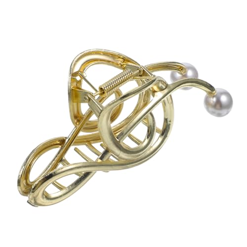 UKCOCO Perlen Haarklammer mit Musiknoten Design Große Haarspange aus Metall für Dickes Haar Dekorative Haarklammern für Damen Haar Accessoire für Festivals und Konzerte von UKCOCO