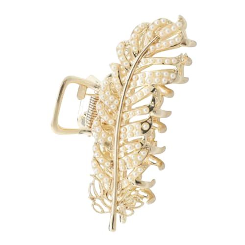 UKCOCO Perlen Krallen Haarspangen Damen Kopfschmuck Haarklammer Mit Perlen Rutschfest Für Einfachen Halt Und Anwendung von UKCOCO