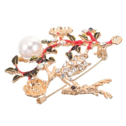 UKCOCO Perlenbrosche Weihnachts Design Langlebige Legierung Glatte Kanten Modischer Ansteckschmuck für Damen Kleidung und Taschen für Weihnachten und Besondere Anlässe von UKCOCO