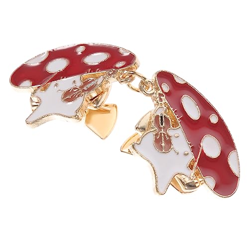 UKCOCO Pilz Broschen Clip Verstellbar Vielseitig für Cape Schal Pullover Kragen Eleganter Mantelclip Langlebiger Schmuck für Damen Modisches Accessoire von UKCOCO