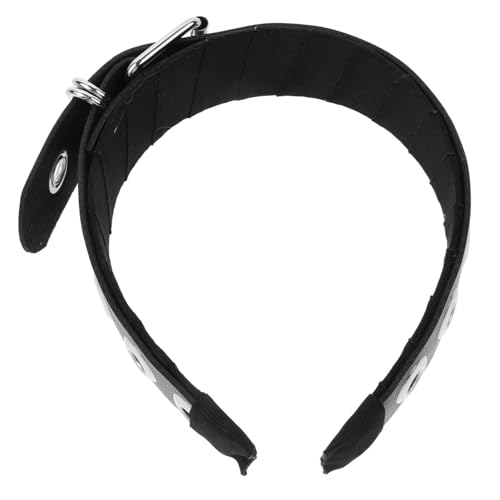 UKCOCO Punk Haarband aus Schwarzem PU Leder mit Metallverschluss Stabile Kopfbedeckung für Mädchen Stylische Haar Dekoration im Dark Subkultur Design Robust und Komfortabel Rockiges UKCOCO Punk Haarband aus Schwarzem PU Leder mit Metallverschluss Stabile Kopfbedeckung für Mädchen Stylische Haar Dekoration im Dark Subkultur Design Robust und Komfortabel Rockiges von UKCOCO