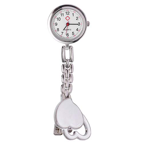 UKCOCO Krankenschwester Taschenuhr Medical Watch Trail Bell Stethoskopabdeckungen für Krankenschwestern hängende Krankenschwester Uhren Damenuhr Mode hängende Uhr Taschenuhr in Herzform von UKCOCO