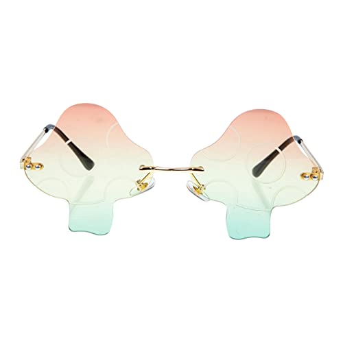 UKCOCO Randlose Pilz Sonnenbrille Unregelmäßige Brillenform Leichtes Mode Accessoire Für Damen Herren Party Reise Strand Fotoshooting UKCOCO Randlose Pilz Sonnenbrille Unregelmäßige Brillenform Leichtes Mode Accessoire Für Damen Herren Party Reise Strand Fotoshooting von UKCOCO