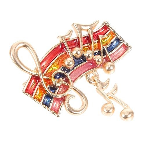UKCOCO Regenbogen Noten Anstecknadel Damen Brosche Kleidungsmode Schmuck Pin für Jacke Bluse von UKCOCO