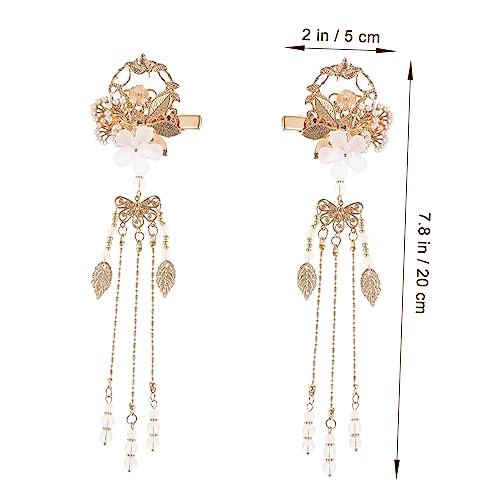 UKCOCO Retro Haarnadeln mit Quasten und Perlen Antike Blumen Haarspangen im Vintage Stil Teiliges Eleganter Haarschmuck für Damen bei Hochzeit Party und Festlichkeiten von UKCOCO