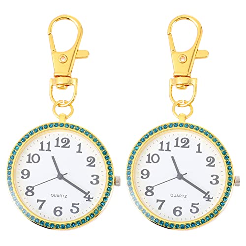 UKCOCO Ring 2Pcs Clip auf FOB Uhren für ?rzte Krankenschwestern Tragbare Klettern Fob Uhren mit Gold Anschauen von UKCOCO