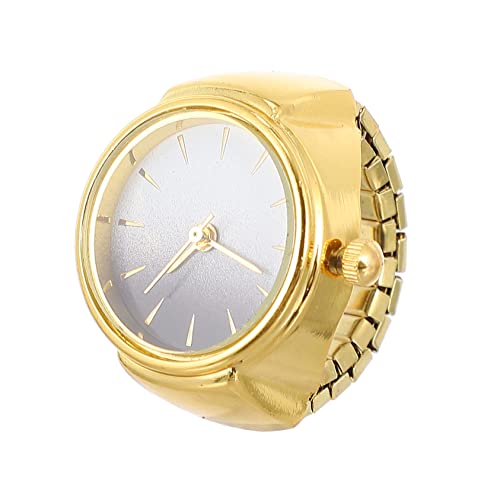 UKCOCO Elastische Ringuhr Quarz Fingerringuhr Für Damen Und Herren Dekorative Fingeruhr Vintage Design Festivalgeschenk von UKCOCO