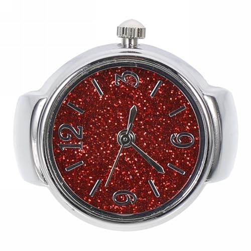 UKCOCO Ringuhr Modeuhren Für Damen Elastische Fingeruhr Verstellbare Fingerringe Uhr Mit Elastischem Ring Mode-quarzuhr Festivalgeschenk Uhrenring Mann Zinklegierung Elastizität Herren von UKCOCO