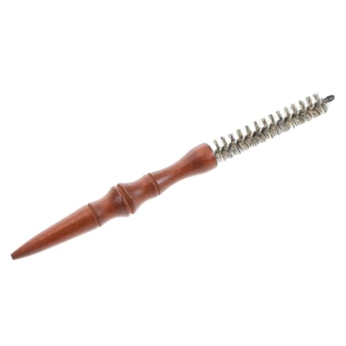 UKCOCO Haarbürste Für Männer Rollbürste Aus Holz Hitzebeständige Rundbürste Haarkamm Für Frauen Kleine Lockenbürste Tragbare Stylingbürste Für Kurzes Haar von UKCOCO