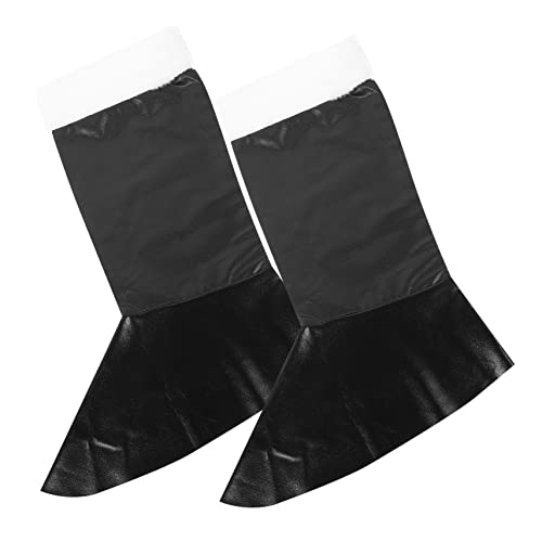 UKCOCO Santa Claus Stiefelüberzug aus Festliche Weihnachtskostüm Accessoire Schwarze Weihnachtsstiefel Cover für Cosplay und Partydeko von UKCOCO