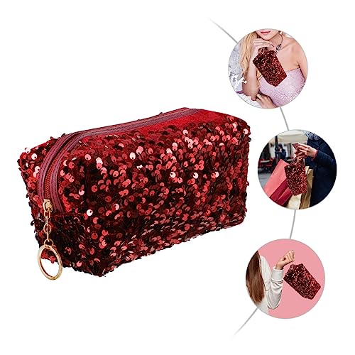 UKCOCO Schimmernde Pailletten Schminktasche mit Großem Fassungsvermögen Tragbare Kosmetiktasche für Damen Multifunktionale Kulturbeutel für Reisen für Toilettenartikel UKCOCO Schimmernde Pailletten Schminktasche mit Großem Fassungsvermögen Tragbare Kosmetiktasche für Damen Multifunktionale Kulturbeutel für Reisen für Toilettenartikel von UKCOCO