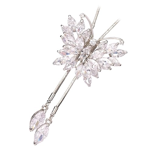 UKCOCO Schmetterlingskette Damen Kette Pulloverkette Leichtes Design Verstellbar Modischer Schmuck für Pullover und Mantel von UKCOCO