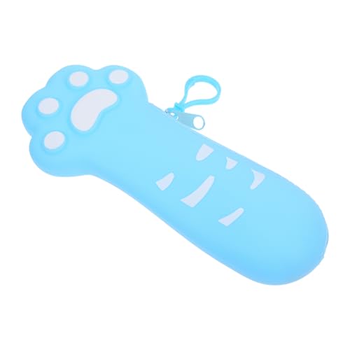 UKCOCO Silikon Federmäppchen Katze Pfote Leicht und Robust Große Kapazität Tragbares Mäppchen für Schule und Reisen Weiches Einfach zu Reinigendes Schreibwaren Etui von UKCOCO