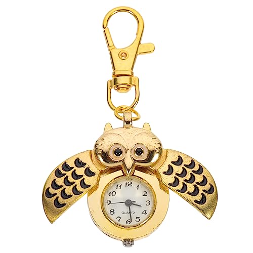 UKCOCO Eulen Taschenuhr mit Dchlüsselanhänger: Schlüsselanhänger Uhr Retro Analog Quarz Taschenuhr für Männer Frauen Kinder- Weihnachten Kinderpartys Geschenk von UKCOCO