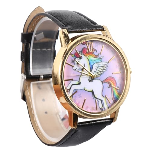 UKCOCO Stilvolle Uhr Farbe Pegasus Einhorn Cartoon Quarzuhr Modische Kinderarmbanduhr von UKCOCO