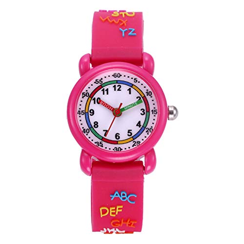 UKCOCO 1Stk kinderuhren Kinder schauen zu Kleinkind Armbanduhr Coole Uhr betrachten Alphabet-Uhren 3D-Cartoon-Uhr für Kinder Quarzuhr für Kinder Buchstabe Quarzuhren Anschauen Mädchen von UKCOCO