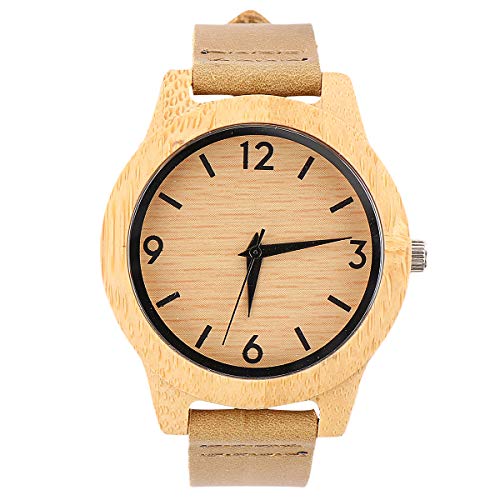 UKCOCO Stilvolle Uhr Uhr Lederarmband Quarz Armbanduhr Creative Carbonized Couple Watch von UKCOCO