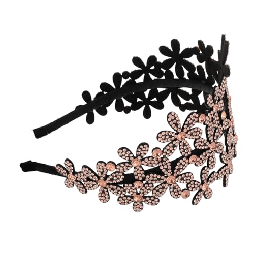 UKCOCO Blumen Stirnbänder Für Damen Mit Strass Rutschfeste Haarspange Für Hochzeiten Partys Und Täglichen Gebrauch Modisches Haar-accessoire von UKCOCO