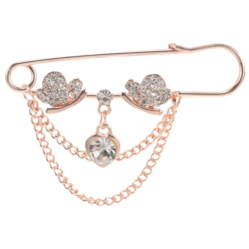 UKCOCO Strass Brosche Wasser Cardigan Clip Damen Kragenclip Schalclip Pullover Verschluss Leicht Tragbar Schmuck Accessoire für Hemd Kleid Shawl Pin von UKCOCO