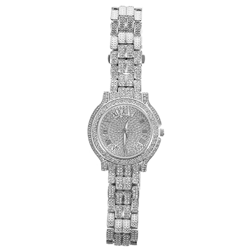 UKCOCO Damen Armbanduhr Mit Strass Modische Uhr Für Frauen Verstellbare Gürteluhr Stilvolle Quarzuhr Für Freizeit Und Besondere Anlässe von UKCOCO
