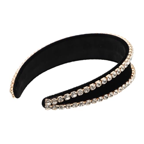 UKCOCO Strass-stirnband Für Damen, Gepolstertes Haarband, Dekoratives Kopfstück, Trendiges Haarband, Breites Haar-accessoire Für Hochzeiten Und Partys von UKCOCO