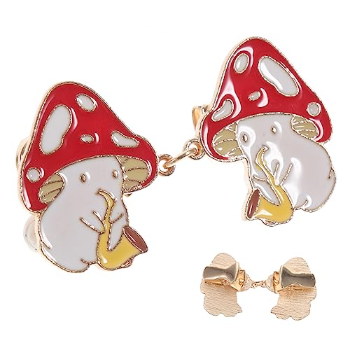 UKCOCO Süße Pilz Brosche Anstecknadel Cartoon Design Emaille Pin für Kleidung Schalclip Strickjacken Clip Damen Accessoire Leicht und Langlebig für Geschenke von UKCOCO
