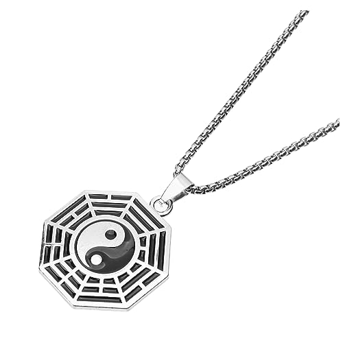 UKCOCO Tai Chi Anhänger Kette Lange Halskette Schmuck für Damen Herren Sweater Chain Vielseitig Kombinierbar Leicht und Stylisch von UKCOCO