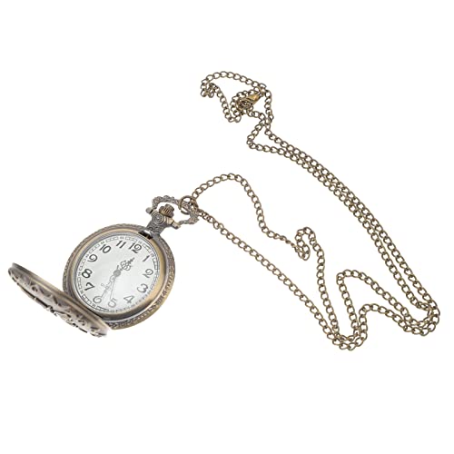 UKCOCO Eine Halskette Kleidung Dreidimensionales Muster Quarz mit Kette Halskette Uhr für Frauen ?dchen Hängende Taschenuhr Kettenuhr von UKCOCO