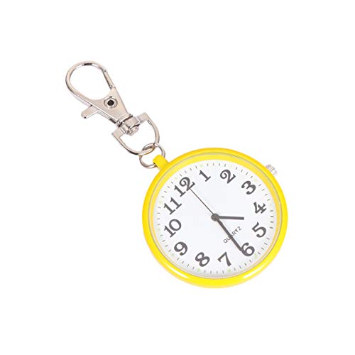 UKCOCO Schlüsselanhänger Taschenuhr mit Schlüsselschnalle Runde Taschenuhr Keychain Uhr Tragbare Unisex Halskette Watch Brosche FOB Watch für 2022 Abschlussstudenten Geschenke von UKCOCO