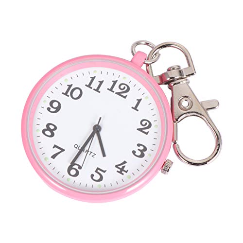 UKCOCO Taschenuhr mit Schlüsselschnalle Runde Keychain Uhr Tragbare Unisex Halskette Watch Brosche FOB Watch für 2022 Abschlussstudenten Geschenke Taschenuhren Für Krankenschwestern von UKCOCO