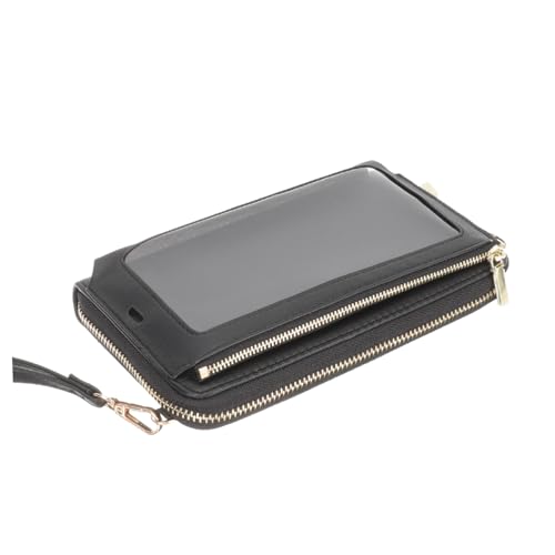 UKCOCO Handytasche Zum Umhängen Für Damen Transparenter Bildschirm RFID-Schutz Mit Armband Aufbewahrungstasche Für Draußen Passt Für Telefon Kleingeld Schlüssel Ausweis Tickets von UKCOCO