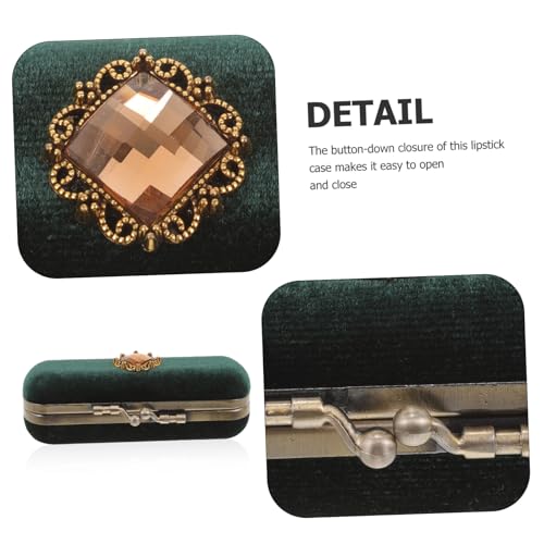 UKCOCO Tragbarer Lippenstift Organizer mit Elegantem Samtbezug Kompakte Lippenstift Aufbewahrungsbox für Damen Leichtes Design für Handtasche Stilvoller Lippenstifthalter für Reisen und von UKCOCO