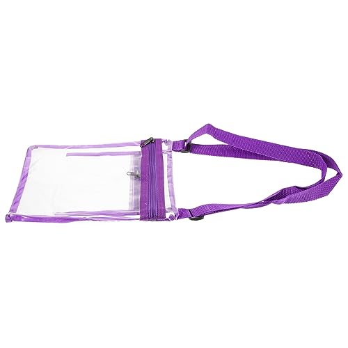UKCOCO Transparente Kupplung Klein Klare Geldbörse Geldbörsen Klarer Tasche Make-up-Tasche Klar Tragbar Große Durchsichtige Geldbörse Transparente Mini-geldbörse Polyester Violett von UKCOCO