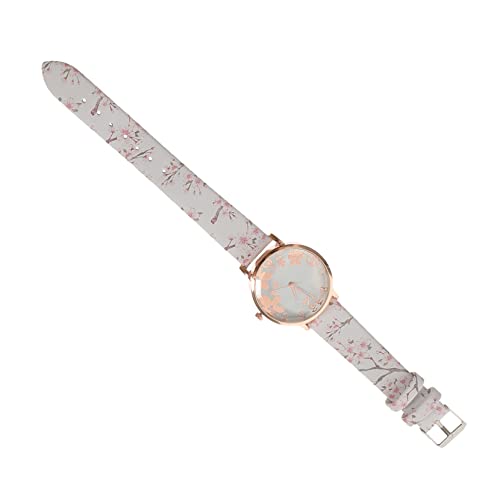 UKCOCO Anschauen Uhr Damen Quarzuhren Für Damen Mädchen-Armbanduhr Blumenuhren Für Mädchen Damenmodeuhr Schauen Zu Freizeituhr Armbanduhren Fräulein Hautfreundlich Legierung Weiß von UKCOCO