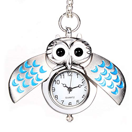 UKCOCO Cartoon Eule Taschenuhr Kettenuhr Für Damen Retro Vintage Design Geeignet Für Alltag Partys Und Besondere Anlässe von UKCOCO