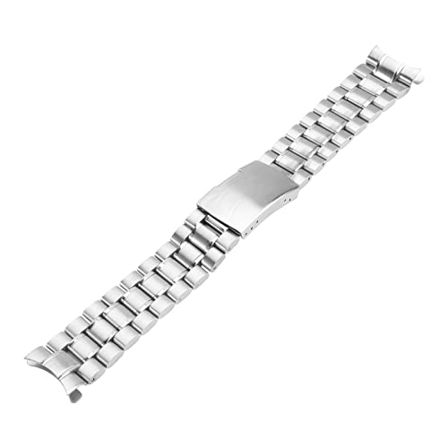 UKCOCO Uhrenarmband Mit Gebogenem Ende Ersatzarmband Uhr Aus Edelstahl Anschauen Ersatzband Ansehen Edelstahlarmband 22mm Ersatz Uhrenarmbänder Kippschalter Männer Und Frauen Metall von UKCOCO