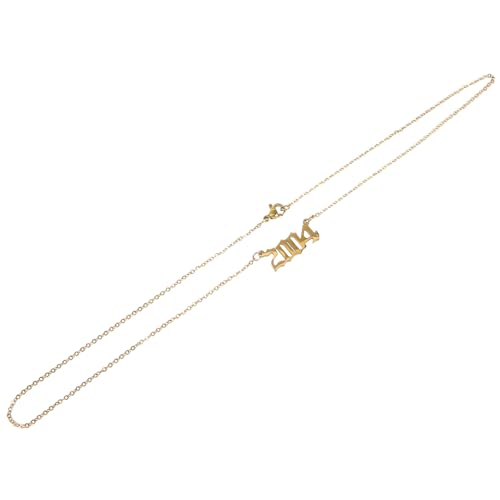 UKCOCO Vintage Charm Halskette Damen Schlüsselbein Kette Digitale Anhänger Ketten Schmuck für Party Festival von UKCOCO