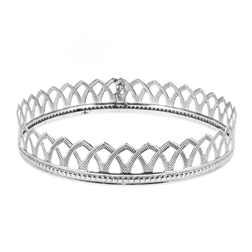 UKCOCO Vintage Herren Königskrone Silber Retro Krone für Party Geburtstag Cosplay Mittelalterliche Herrenkopfbedeckung Verstellbar Komfortabel und Leicht von UKCOCO