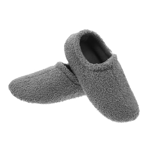 UKCOCO Warme Hausschuhe Damen Plüschfutter Memory Foam Komfort Rutschfeste Geschlossene Zehen Fuzzy Indoor Slipper für Kalte Wintertage von UKCOCO