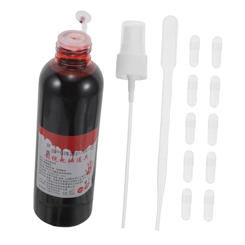 UKCOCO Waschbare Fake Blood Kapseln mit Leeren Kapseln Sprühkopf und Tropfer Realistische Kunstblut Requisiten für Halloween Kostüm Theater Make Up Vielseitig Einsetzbar von UKCOCO